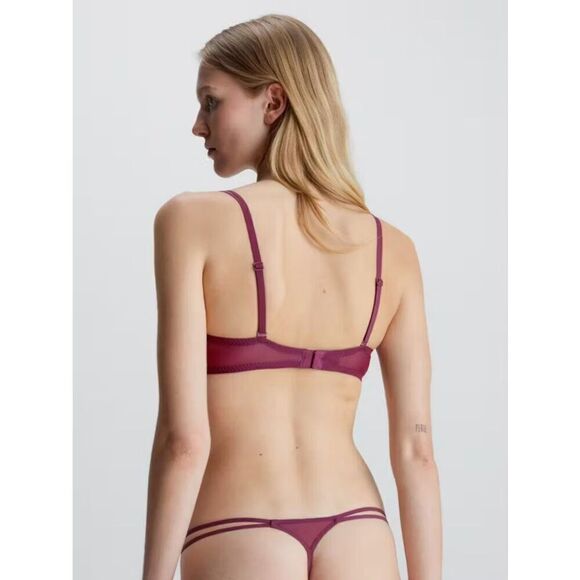 Calvin Klein NWT Sheer Marquisette LIGHTLY LINED DEMI BRA 32DD - Picture 2 of 5